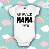 Kép 3/3 - Gratulálok, Mama leszel! (fekete felirattal) - Babaruha