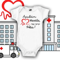 Kép 1/3 - Apukám Mentős egy igazi hős  (fehér)