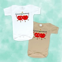 Kép 7/9 - Szerelemgyümölcsök (cseresznyés) - Babaruha ikreknek