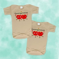 Kép 6/9 - Szerelemgyümölcsök (cseresznyés) - Babaruha ikreknek