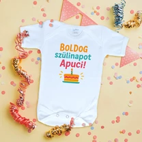 Kép 1/4 - Boldog szülinapot Apuci! (Színes tortával) - Babaruha