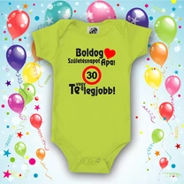 Kép 5/5 - Boldog Születésnapot Apa (Sebességkorlátozó táblával) - Babaruha