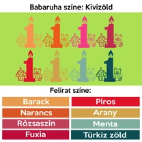 Kép 4/7 - Feliratok Kivizöld babaruhán