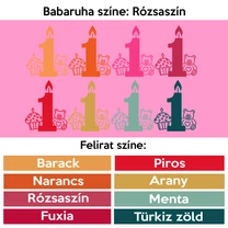 Kép 6/7 - Feliratok Rózsaszín babaruhán