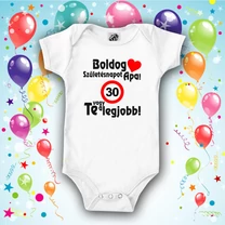 Kép 1/5 - Boldog Születésnapot Apa (Sebességkorlátozó táblával) - Babaruha