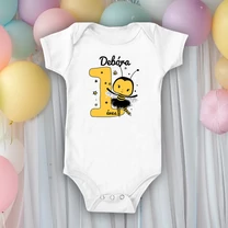 Kép 2/2 - Első szülinap, Méhecskés (Egyedi felirattal) - Babaruha