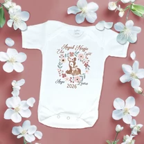 Kép 1/4 - Első Anyák Napja, Őzike (Egyedi névvel, Rózsaszín) -  Babaruha