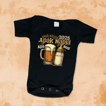 Kép 2/3 - Boldog Apák Napját (Egyedi névvel, Retro) -  Babaruha