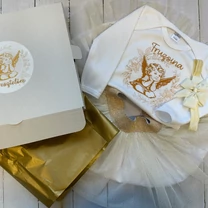 Kép 1/4 - Angyalka Keresztelő Csomag (Egyedi névvel) 