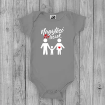 Kép 2/3 - Nagytesó leszek (Család, fehér felirattal) - Babaruha