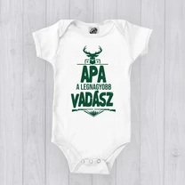 Kép 4/5 - Apa a legnagyobb vadász (Zöld minta) - Babaruha