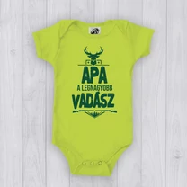 Kép 1/5 - Apa a legnagyobb vadász (Zöld minta) - Babaruha