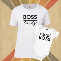 Kép 1/3 - Boss Lady and Mini Boss (Fehér - fehér)