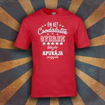 Kép 5/7 - 2 Csodálatos gyerek büszke apukája (Piros)