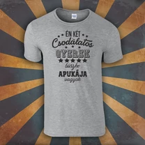 Kép 3/7 - 2 Csodálatos gyerek büszke apukája (Szürke))