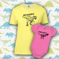 Kép 4/4 - Anyasaurus Családi (Sárga - Rózsaszín)