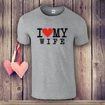 Kép 1/3 - I LOVE MY WIFE - Férfi póló
