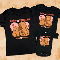 Kép 2/8 - Örök szerelem (Egyedi felirattal) - Anya 3-as csomag (Capybara)