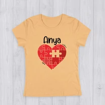 Kép 6/7 - Páros szív puzzle  - Női póló