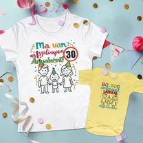 Kép 4/8 - Első szülinap Anyaként! (Szülinapi számmal) - Családi csomag (Színes minta)