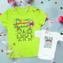 Kép 5/8 - Első szülinap Anyaként! (Szülinapi számmal) - Családi csomag (Színes minta)