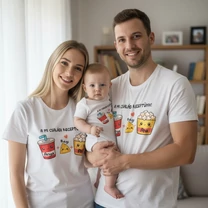 Kép 1/2 - A mi családi receptünk (Cola + Nachos + Popcorn) - Családi csomag (egyedi névvel)