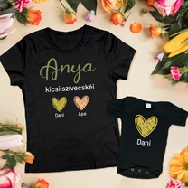 Kép 4/4 - Anya kicsi szívecskéi (natúr, egyedi felirattal) - Családi csomag