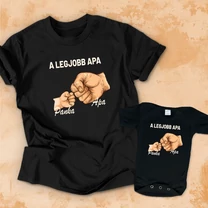 Kép 3/6 - Ökölpacsi - A legjobb Apa (Baba nevével) - Családi csomag