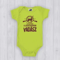 Kép 2/7 - Az én nagypapám a legszuperebb vadász (Barna minta) - Babaruha