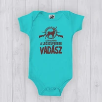 Kép 4/7 - Az én nagypapám a legszuperebb vadász (Barna minta) - Babaruha