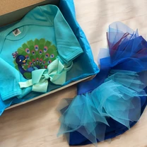 Kép 7/10 - Páva - Tütü szett (Menta hajpánt és ajándékdoboz)