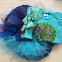 Kép 4/10 - Páva - Tütü szett (Menta hajpánt és ajándékdoboz)