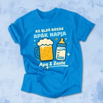 Kép 4/4 - Első közös Apák napja, 2026 (Egyedi névvel) - Férfi póló