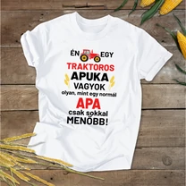 Kép 1/2 - Én egy traktoros Apuka vagyok (Piros) - Férfi póló