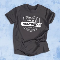 Kép 3/3 - Hivatalosan is büszke nagybácsi (egyedi dátummal) - Férfi póló