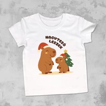 Kép 2/6 - Karácsonyi “Nagytesó leszek” Capybara - Gyerek Póló