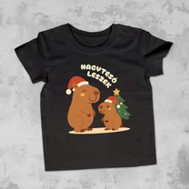 Kép 3/6 - Karácsonyi “Nagytesó leszek” Capybara - Gyerek Póló