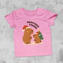 Kép 6/6 - Karácsonyi “Nagytesó leszek” Capybara - Gyerek Póló