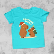Kép 4/6 - Karácsonyi “Nagytesó leszek” Capybara - Gyerek Póló