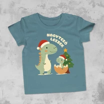 Kép 3/5 - Karácsonyi “Nagytesó leszek” Dínók - Gyerek Póló