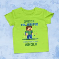 Kép 1/4 - Óvoda teljesítve, Minecraft - Gyerek póló