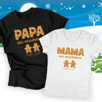 Kép 5/5 - 5.) Fekete (papa póló) - fehér (mama póló)