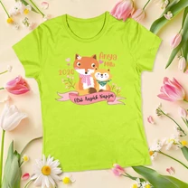 Kép 4/4 - Első Anyák Napja (Rókuci, Egyedi névvel, Rózsaszín) - Női póló