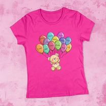 Kép 2/3 - Maci lufikkal - Búcsúpóló Óvónéniknek (Ovisok nevével, egyedi)