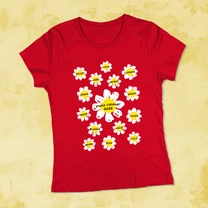 Kép 3/6 - Virágok (Fehér szirom) - Búcsúpóló Óvónéniknek (Ovisok nevével, egyedi)