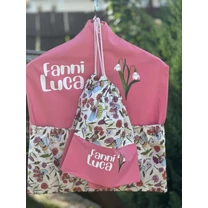 Kép 1/9 - Ovizsák szett - Virágtündér  (Piros, sárga, málna vagy rózsaszín) - Egyedi felirattal is rendelhető