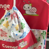 Kép 3/7 - Ovizsák szett - Pillangó (Rózsaszín) - Egyedi felirattal is rendelhető