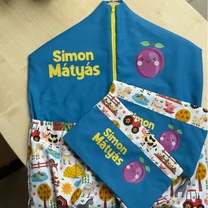 Kép 4/4 - Ovizsák szett - Tanyavilág (Kék) - Egyedi felirattal is rendelhető