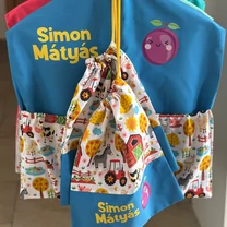 Kép 2/4 - Ovizsák szett - Tanyavilág (Kék) - Egyedi felirattal is rendelhető