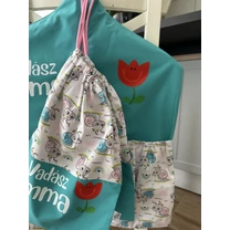 Kép 4/7 - Ovizsák szett - Csigabiga (Türkiz) - Egyedi felirattal is rendelhető